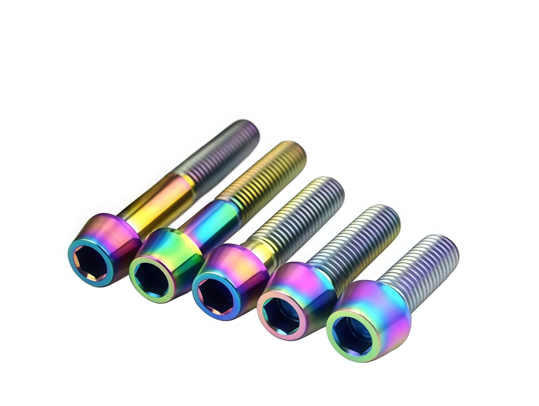 M5 M6 M8 M10 GR5 Titanschraube, konischer Kopf und Innensechskantschraube, E011-Befestigungselement(Mixed color,M8x35-10 pieces)