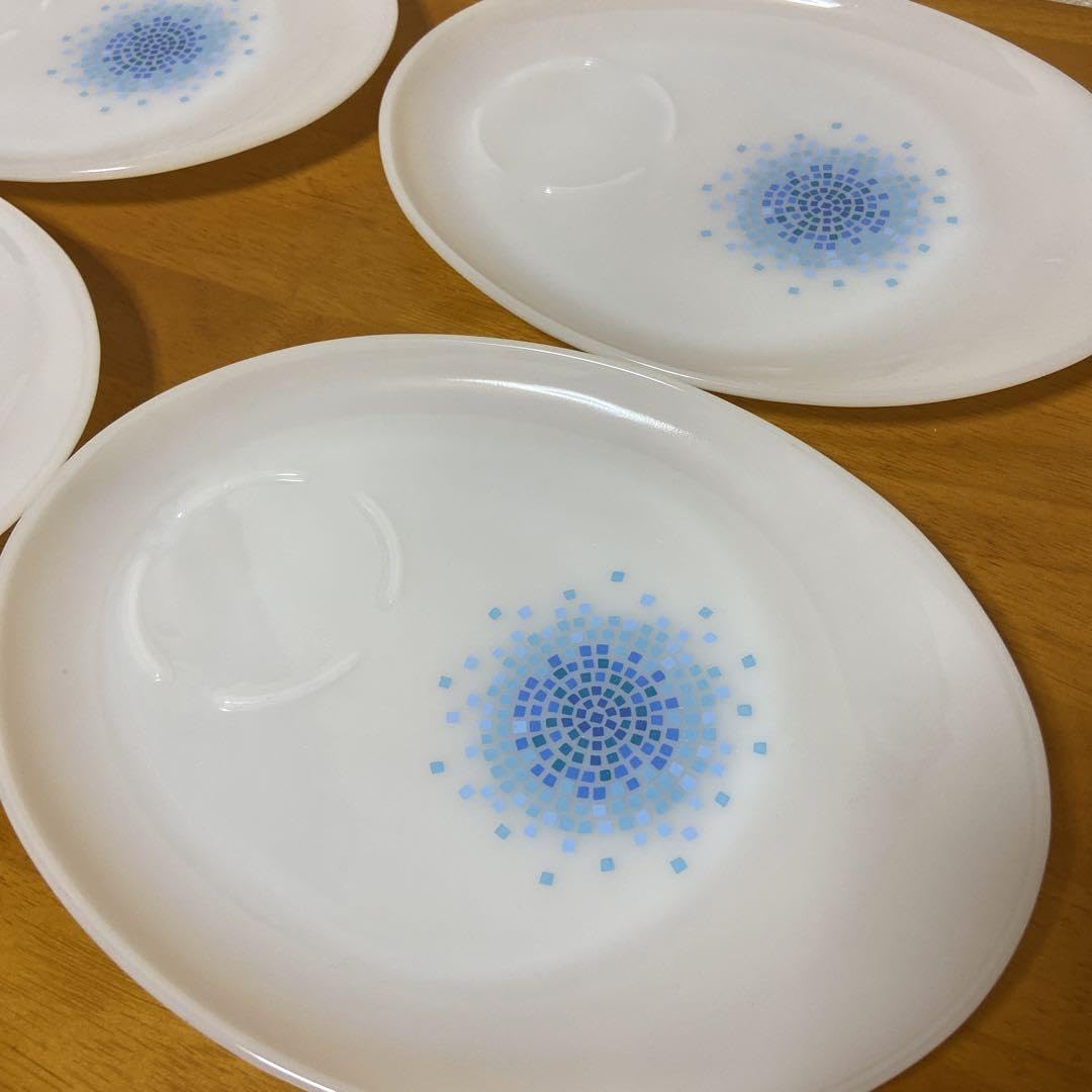 Amazon.co.jp: ファイヤーキング ブルーモザイクスナックセット4客 