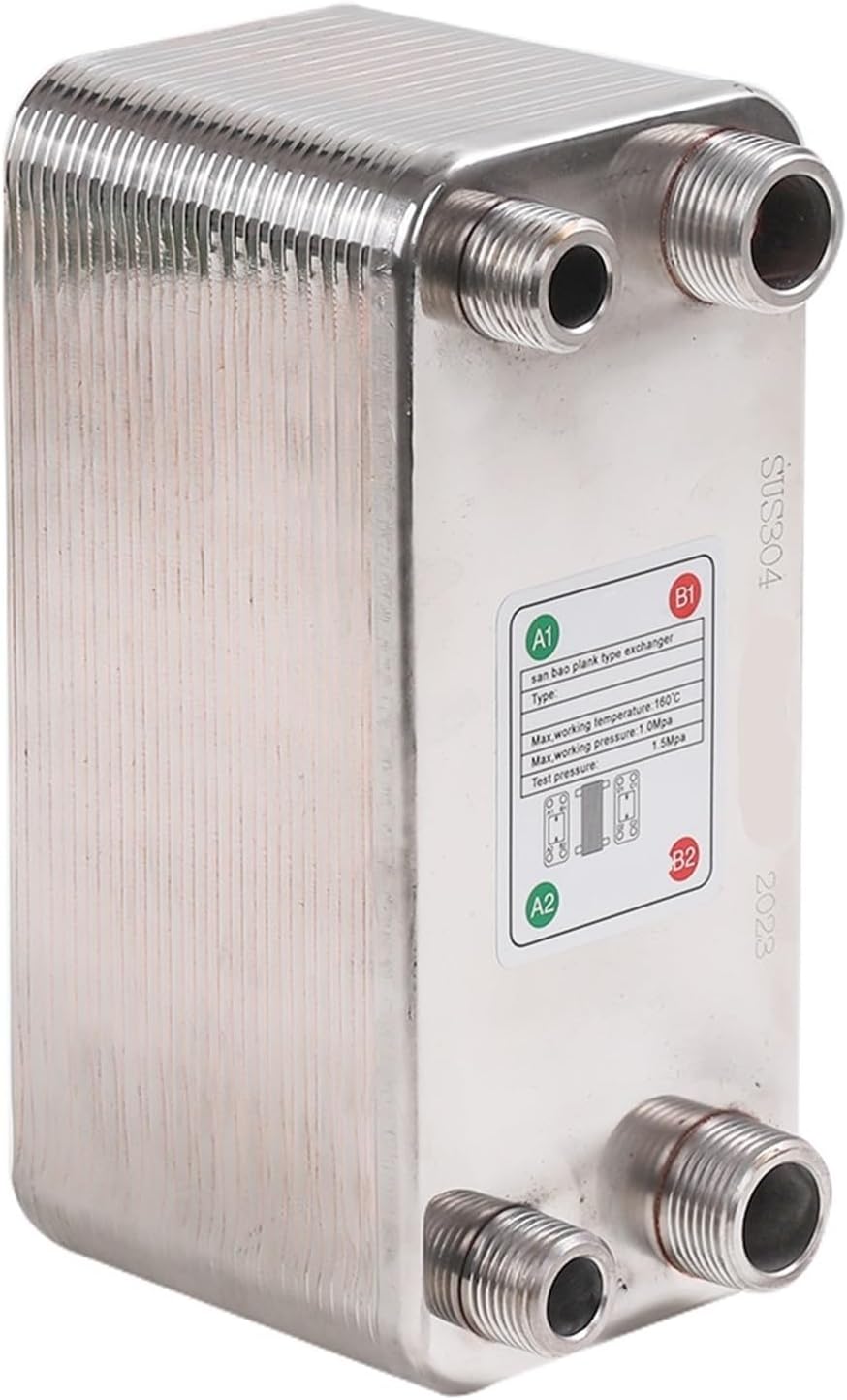 32 plate heat exchanger, superheated radiator, instant floor heating heat exchanger, stainless steel(Same Side)