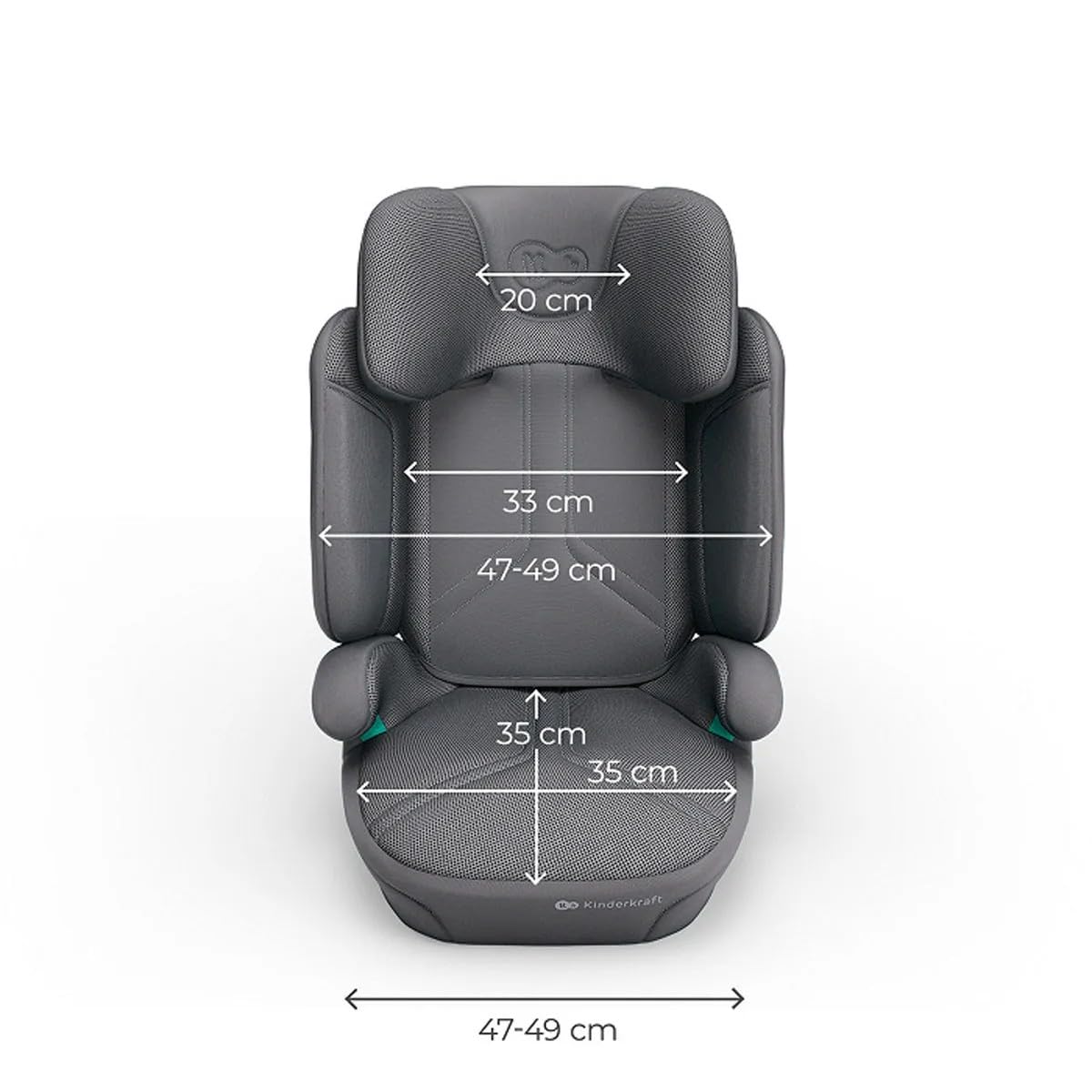 Kinderkraft XPAND 2 PRO i-Size fotelik dziecięcy 100-150 cm, z ISOFIX lub pasem samochodowym, regulacja wysokości i szerokości (DUO EXPAND), zagłówek H-GUARD+, ochrona przed uderzeniem bocznym SPS