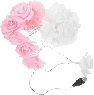 USB Powered LED Rose Flower Vine String Lights 3 Meters 20 Lights Xmas
