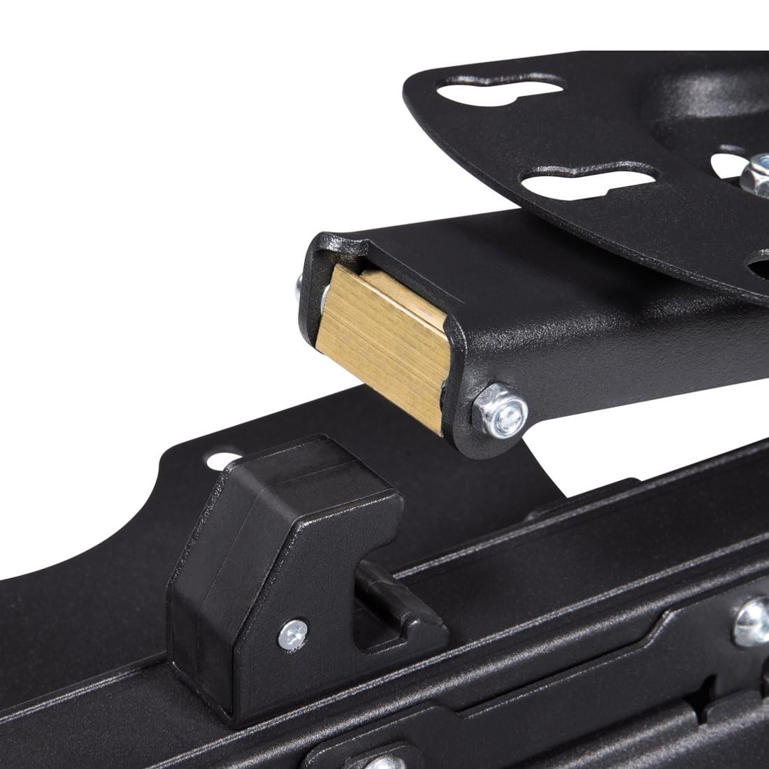 Hama Support TV Plafond Pivotant Réglable en Hauteur Garantie 10 Ans (TV 19" à 46", 117cm 20kg Max, Inclinaison -90°,Pivotable 100°, VESA 200x200 Max, Easy Fix, Chevilles Fischer) Noir