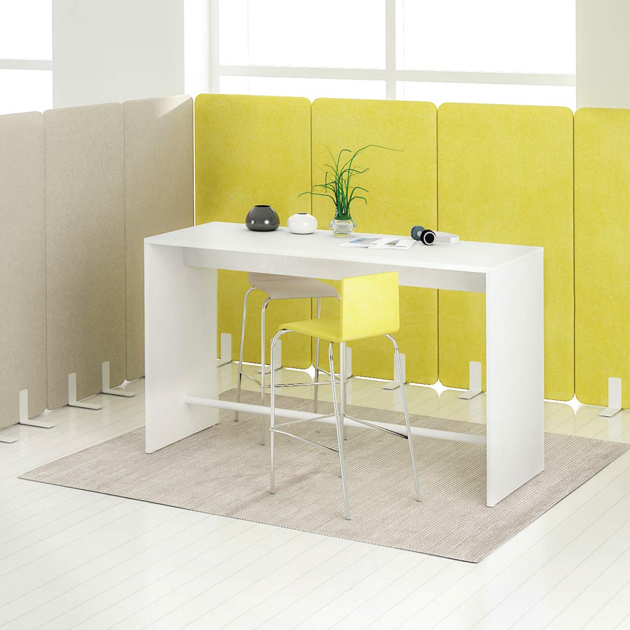 Stehtisch Light 160 x 70 cm groß im edlen Weiß Bartisch Tresentisch Theke