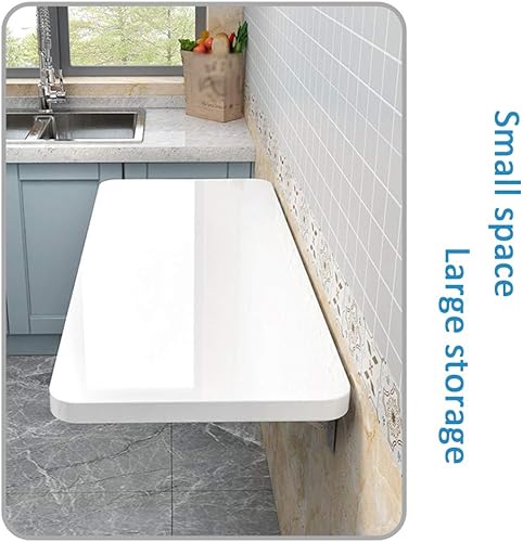 Miniatura 8 de KDDEON Mesa de comedor plegable para colgar en la pared, escritorio multifunción para ordenador, mesa de trabajo en casa, oficina con soporte de