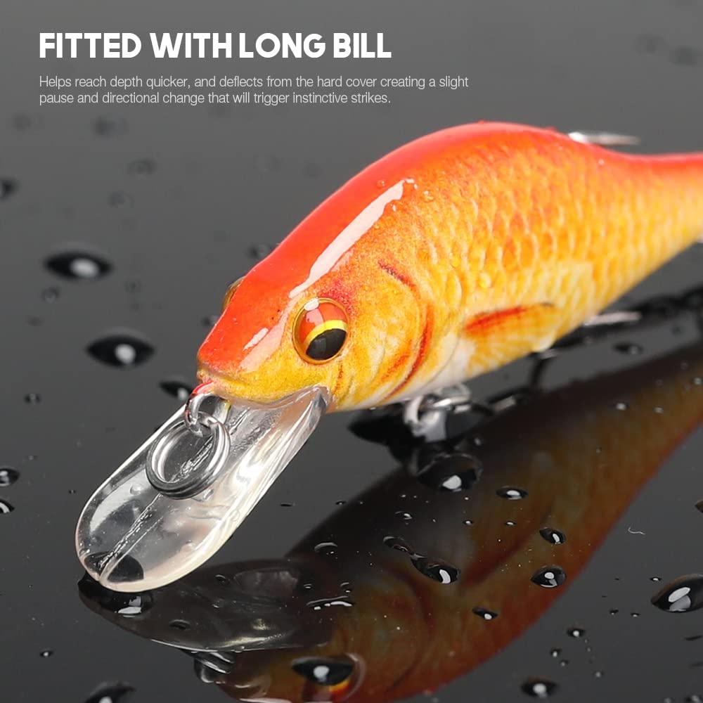 5 Piezas/Caja Mini Minnow wobblers Pesca señuelo Juego de señuelos 5 cm 4g Flotante Minnow señuelos Kit Cebo Artificial cigüeñal Pesca (Color : Set B)