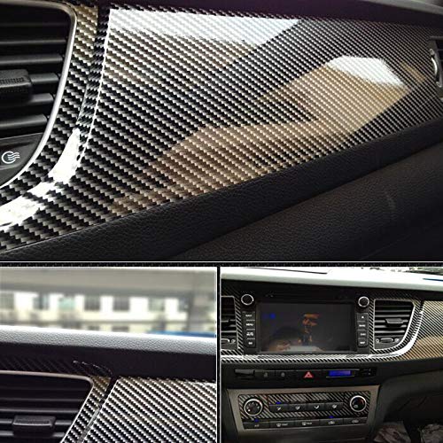 Vinilo fibra carbono 2D alto brillo de 10x152cm para tuning y revestimiento exterior de coche 6