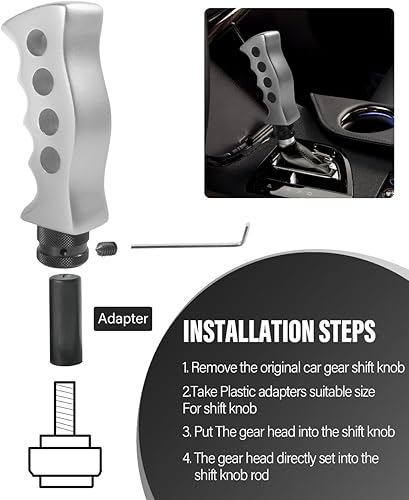 Miniatura 10 de Pomo de palanca de cambios, perilla de cambio automático, perilla de palanca de cambios de automóvil, accesorios de automóvil, mango de cuchillo de