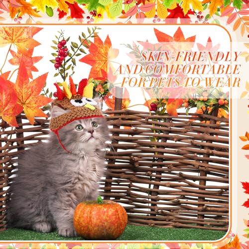 Huhumy Disfraz Gorro Pavo para Perros y Gatos Tamaño Small miniatura 4