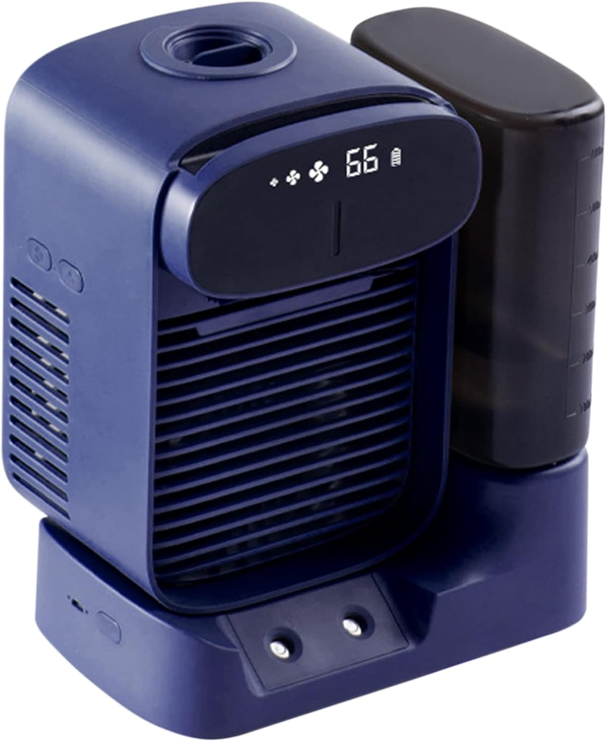 Kliplinc Acondicionamiento USB Refrigerador Mini Ventilador Móvil Humidificación 2400 MAh Portátil Refrigerado por Agua Acondicionado Azul