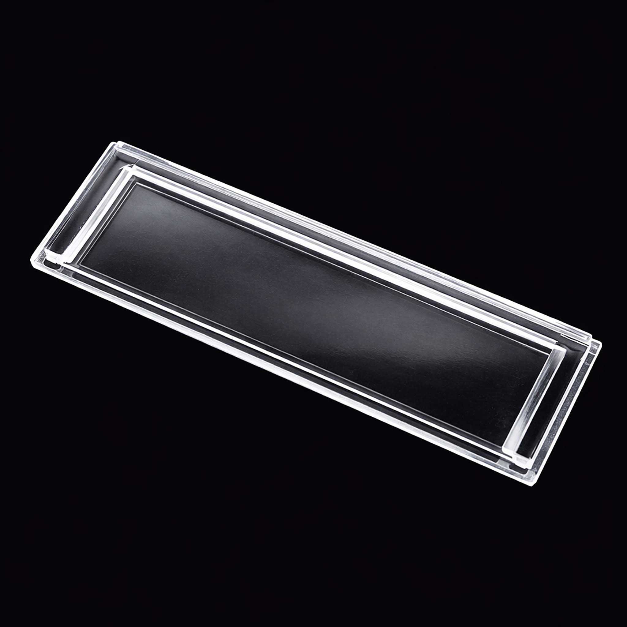 Wiltec Vetrino portanome 89,4 x 24,5 mm per cassetta postale 92,3 x 28,4 mm