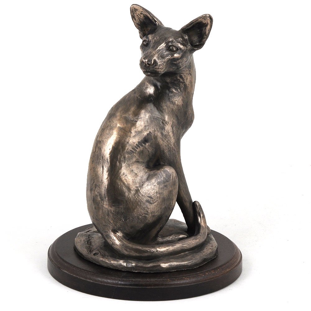 Art-Dog Dog Wooden Base Statue - Unique Edition ArtDog Collection - Handmade Dog Sculpture for Dog Lovers - Handmade Sculpture Indoor– Dog Figurine – Statue Egyptian Cat