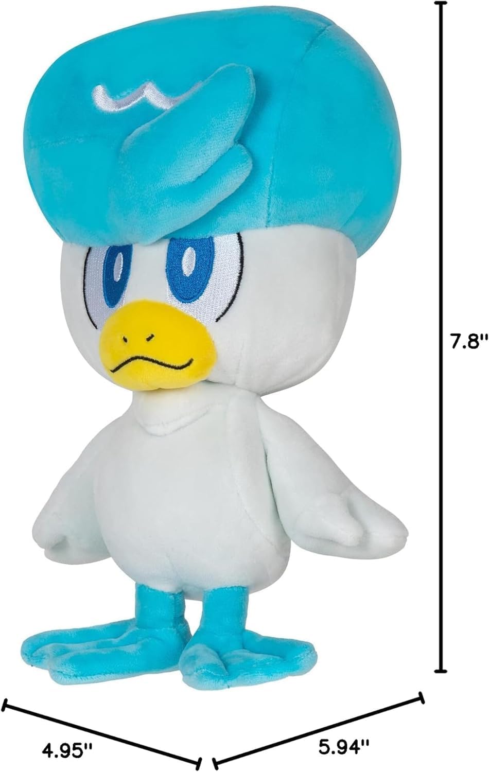 Pokémon Quaxly Plush - 8-Inch Plush with Authentic Details