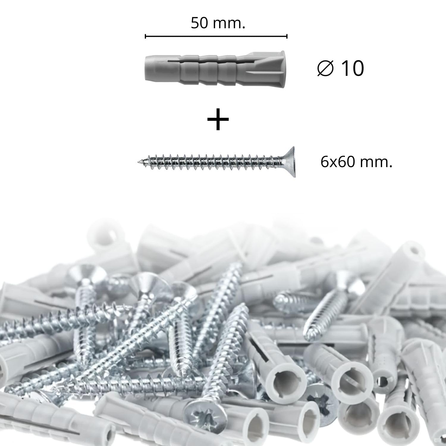 Chevilles Fisher multi-usages haute étanchéité fabriquée en Italie (500, diamètre 10 mm)