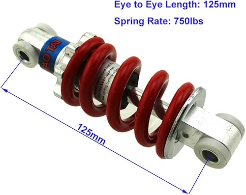 Miniatura 2 de TC-Motor Suspensión de choque de resorte de 4.921 in 750lbs para 2 tiempos 33cc 43cc 47cc 49cc Mini Moto Kids ATV Quad Pocket Dirt Bike Minimoto Go