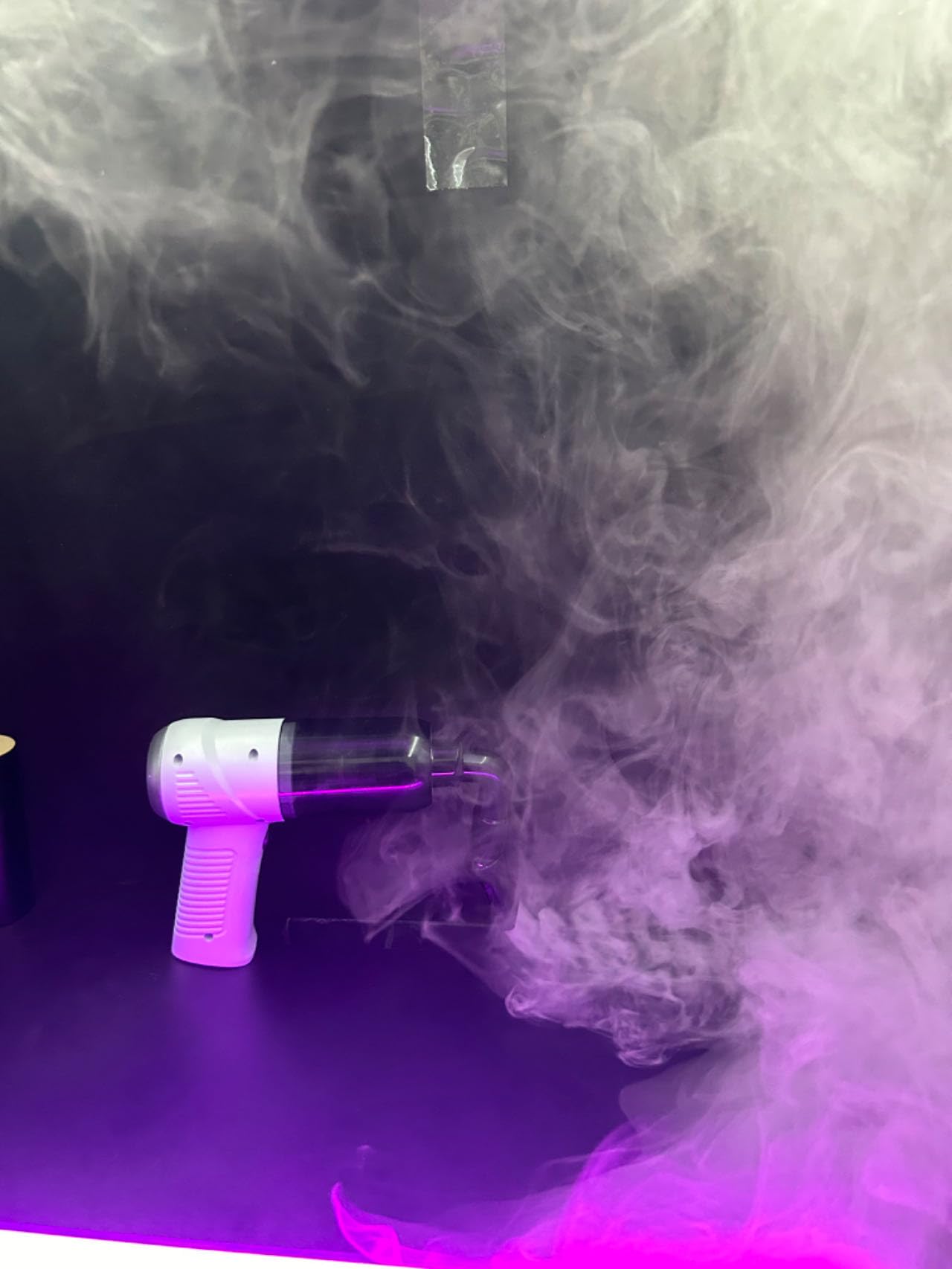 Máquina de humo portátil | Máquina de niebla para eventos de fiesta de DJ, Halloween, Navidad, decoración de pasteles (blanco)