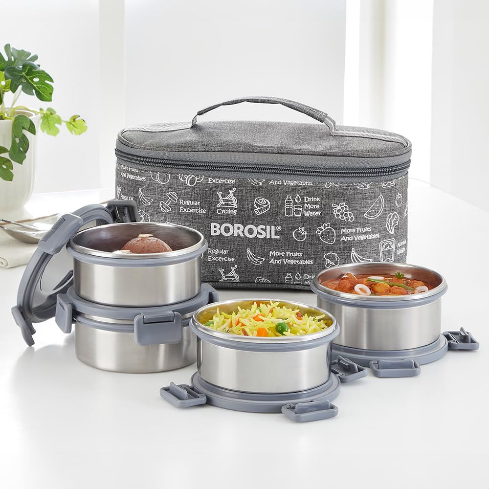 See full amazon price history chart for Borosil Slate Stainless Steel Lunch Box with Bag | 4 Pcs Round Container Set (280 ml Each) | Single Wall Lunch Box with Food Grade Steel | Leakproof & Dishwasher Safe | 1 Year Warranty | Grey Borosil Slate Stainless Steel Lunch Box with Bag | 4 Pcs Round Container Set (280 ml Each) | Single Wall Lunch Box with Food Grade Steel | Leakproof & Dishwasher Safe | 1 Year Warranty | Grey (B0D5R9MCHP) Amazon Price History, Amazon Price Tracker