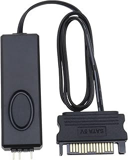 ARGB Controller ARGB Power Supply Controller for 3 Pin 5V ARGB Splitter Cable Plastic LED Lighting SATA Pin RGB Controller