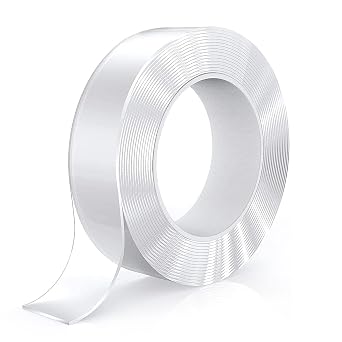 UFLOW Double Sided Tape (1 Pcs) Heavy Duty - Multipurpose Removable Traceless Mounting Adhesive Tape for Wall, Washable Reusable Strong Sticky Strips Grip Tape