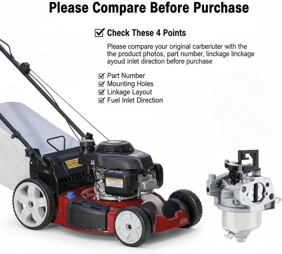 Carburetor, for Lawn Mower, Compatible with Kohler XT675, XT650, 68-S, 1485368S, Replaces 149cc, 14 853 68, 1485368S, with Tune Up Kit