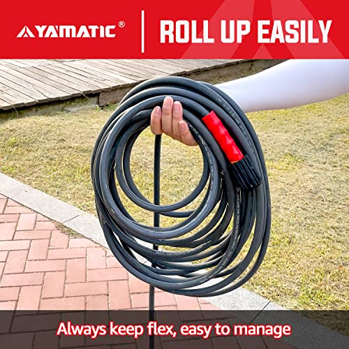 YAMATIC Super Flexible Pressure Washer Hose1/4", Kink Resistant P