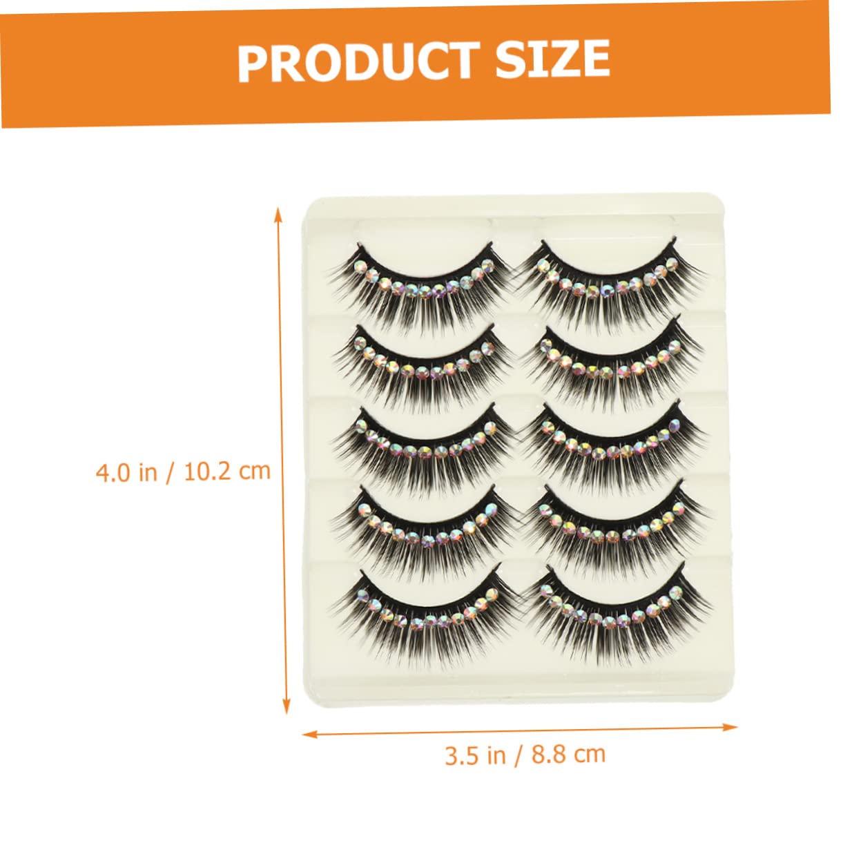 50paare Glitzernde Fake Wimpern Mit Edelsteinen Für Make-up Partys Und Auftritte Wasserdichte Und Auffällige Wimpern Für Einen Charmanten Look