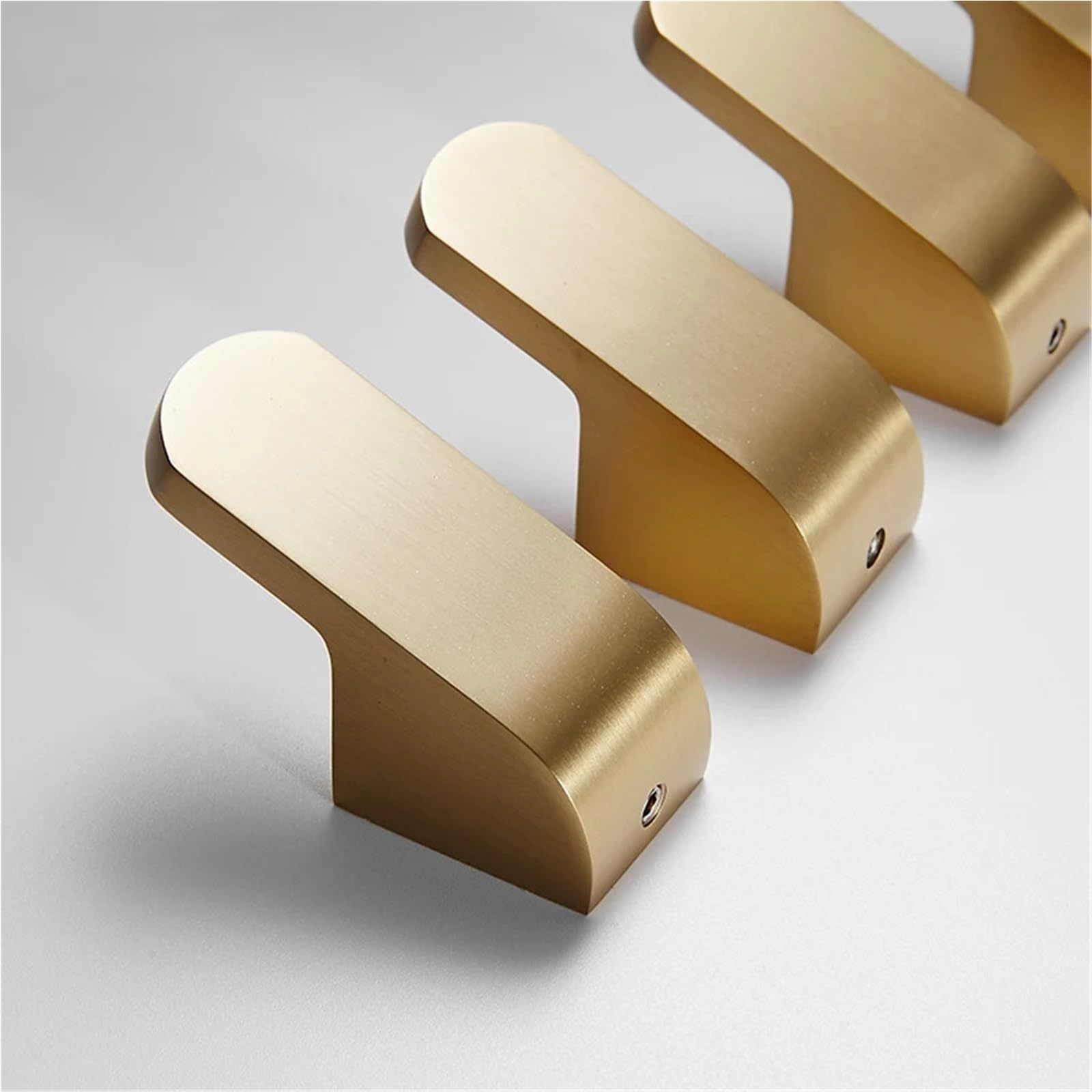 Gancio Ottone Gancio singolo in oro spazzolato appendiabiti in ottone massiccio for porta posteriore Ganci for cucina da bagno Asciugamano nero(4pcs chrome)