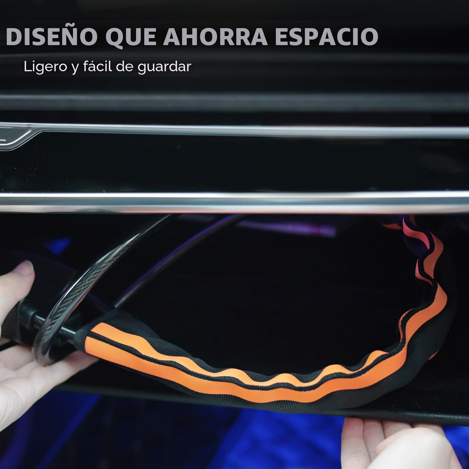 Thlevel Antirrobo Coche Volante Alta Bloqueo de Volante Coche | Visibilidad con 3 Llaves para Furgonetas Camper y Autocaravanas
