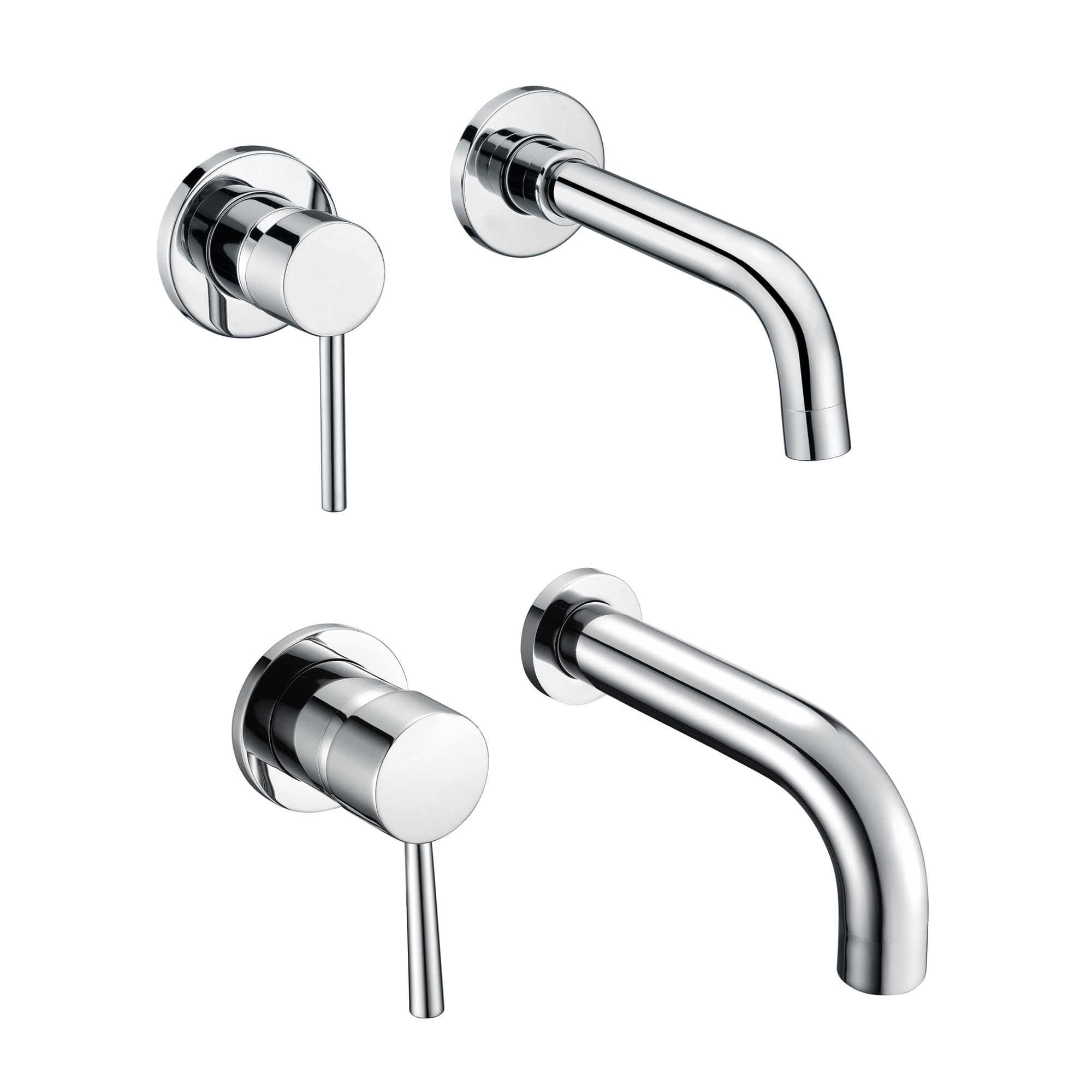Hcfyauis Wall Mount Bathroom Faucet S1394ci-Lh + Tub Filler Wall Mount S2149ci-Sl