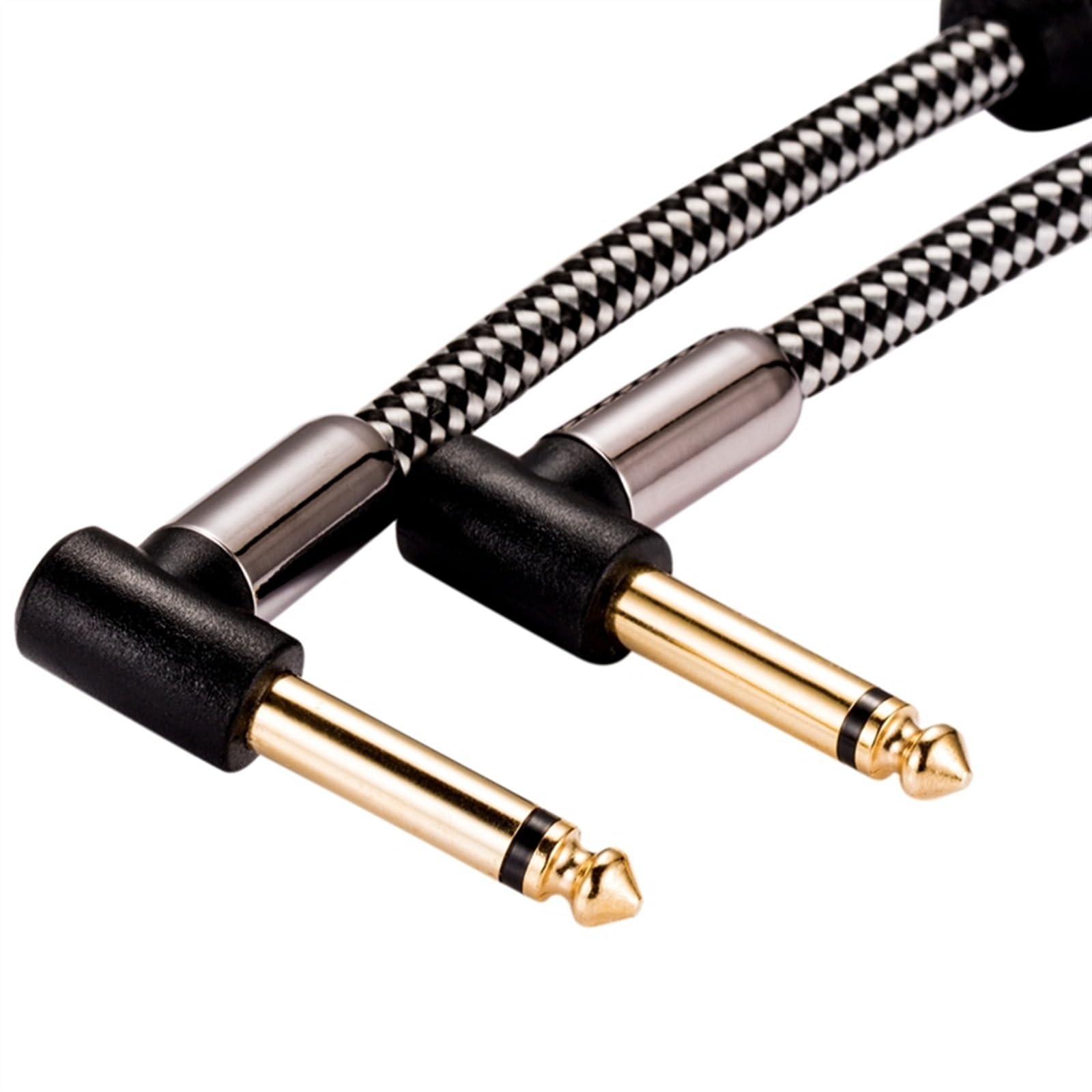 kabel audio do gitary Kabel Gitarowy Hifi MONO 6.35mm Do 6.35mm Do Organów Elektronicznych Kąt 1/4 W TS Jack Do Jack Instrument Cable (Color : White, Size : 0.75meter)