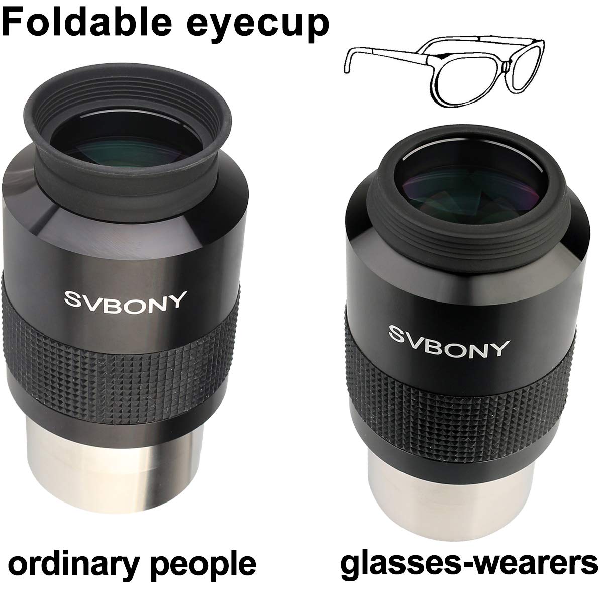 Svbony SV136 Teleskop Okular 2”, 34mm 72° Ultraweitwinkel Okular, FMC Achromatisches Linse, Angenehmes Sichtfeld Okular, für Große Objekte Die vollständige Mondscheibe, Den Offenen Cluster