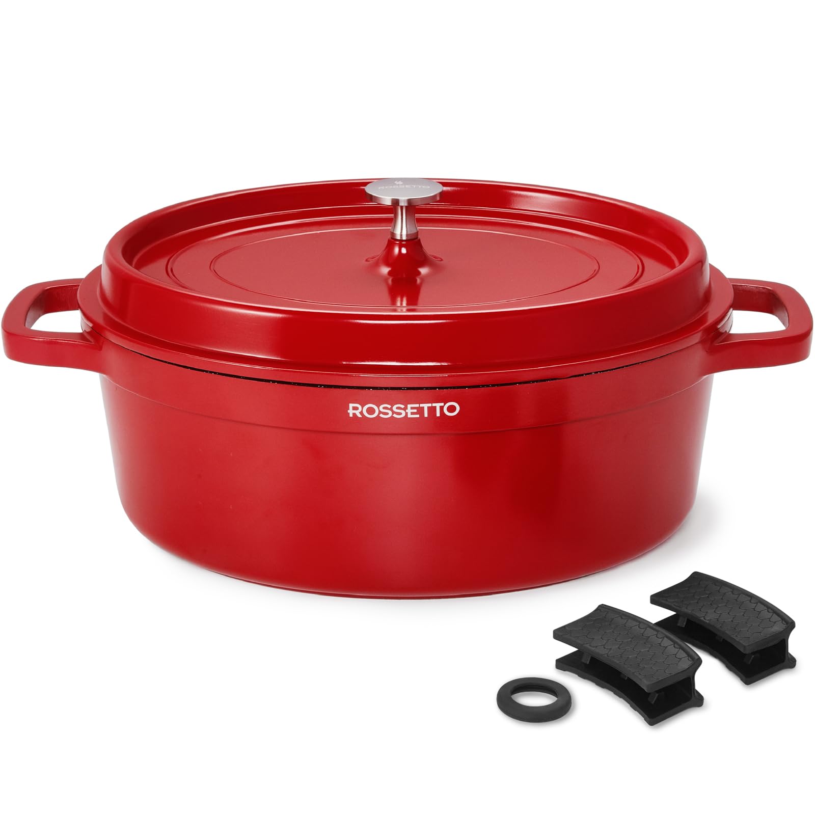 Amazon.com: ROSSETTO 5.5QT Oval Dutch Oven Pot with Lid, Ceramic