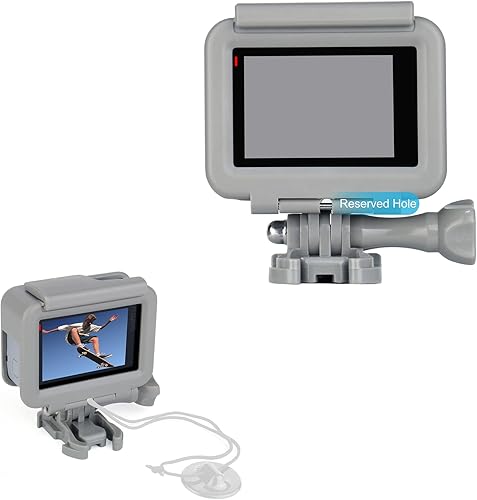 Miniatura 6 de Carcasa de montaje en bastidor para GoPro HERO7 Blanco Negro Oscuridad Blanco PlataHERO65(2018) Función de cámara de acción Agujero Reserva