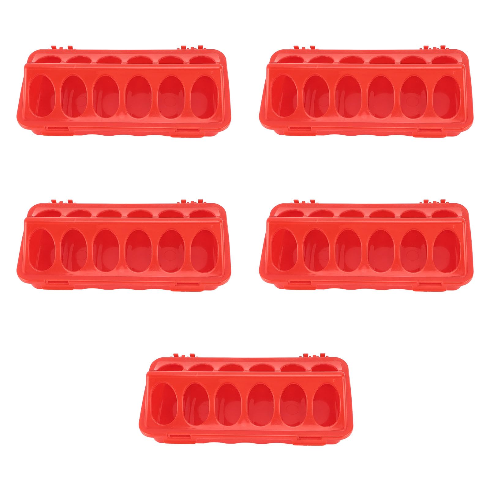 5pcs Flip Top Pigeon Feeder Anti Spill Feeding Tray No Waste No Mess Small Poultry Feeder with Holes for Pigeon Birds Poultry
