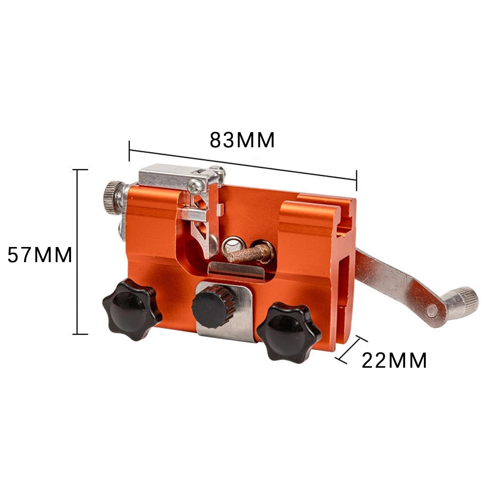 Klampero Kettenschärfer,profisaw Das Original Universal Kettenschärfer,tragbar Kettensäge Schärfgerät Set Präziser Universal,Tragbarer Handkurbel-Schärfer Mit 5 Schärfköpfen(A)