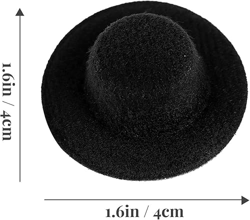 Miniatura 2 de TOYANDONA Juego de gafas de muñeca, 20 sombreros de muñeca en miniatura, 20 unidades, lentes de sol negros, accesorios de disfraz para manualidades,