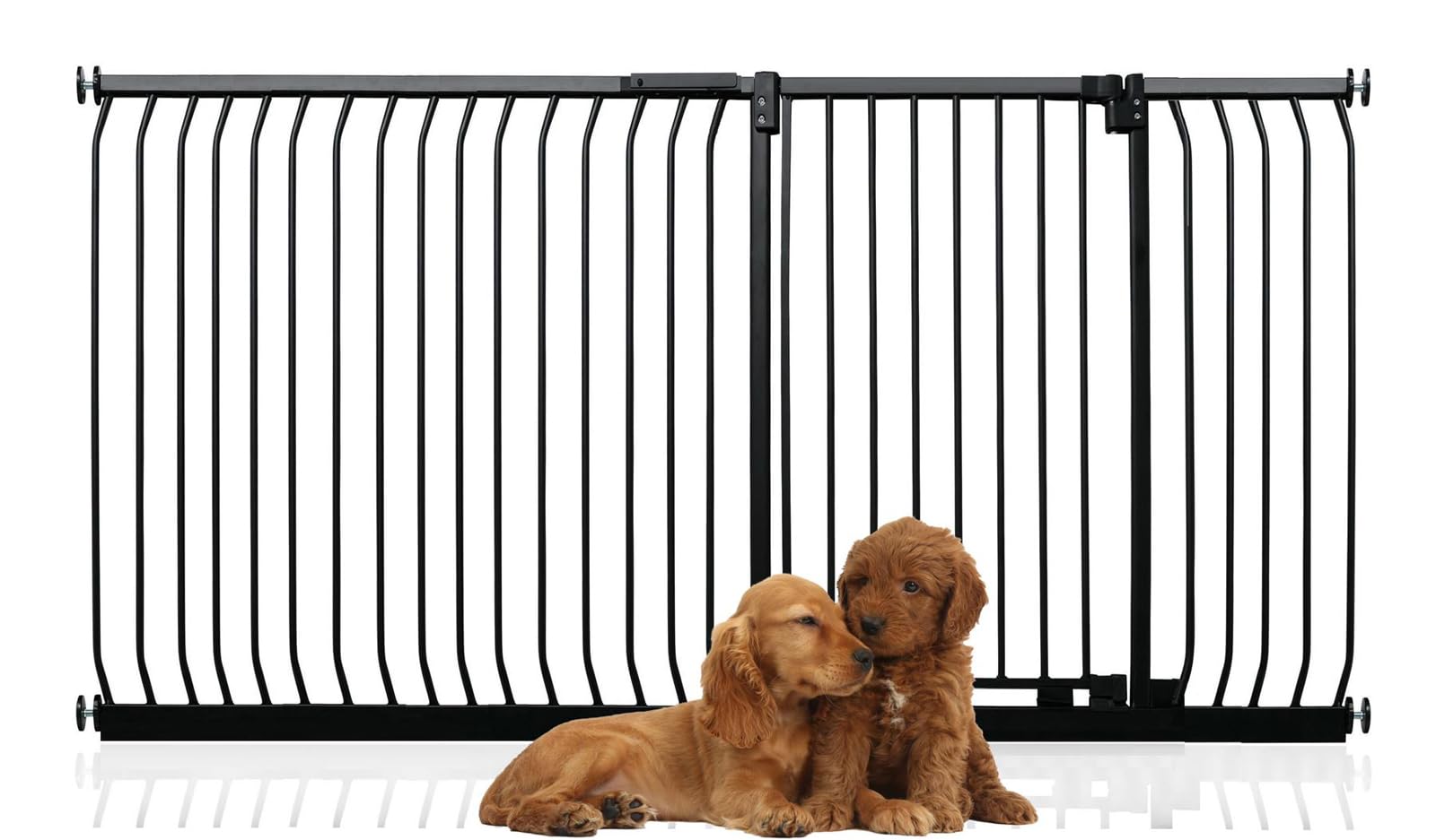 Bettacare Black Extra Tall Elite Dog Gate, 198Cm - 207Cm, Matt Extra Tall 100Cm In Height, Pressure Fit Pet Gate For Dog And Puppy, Pet And Dog Barrier, Easy Installation
