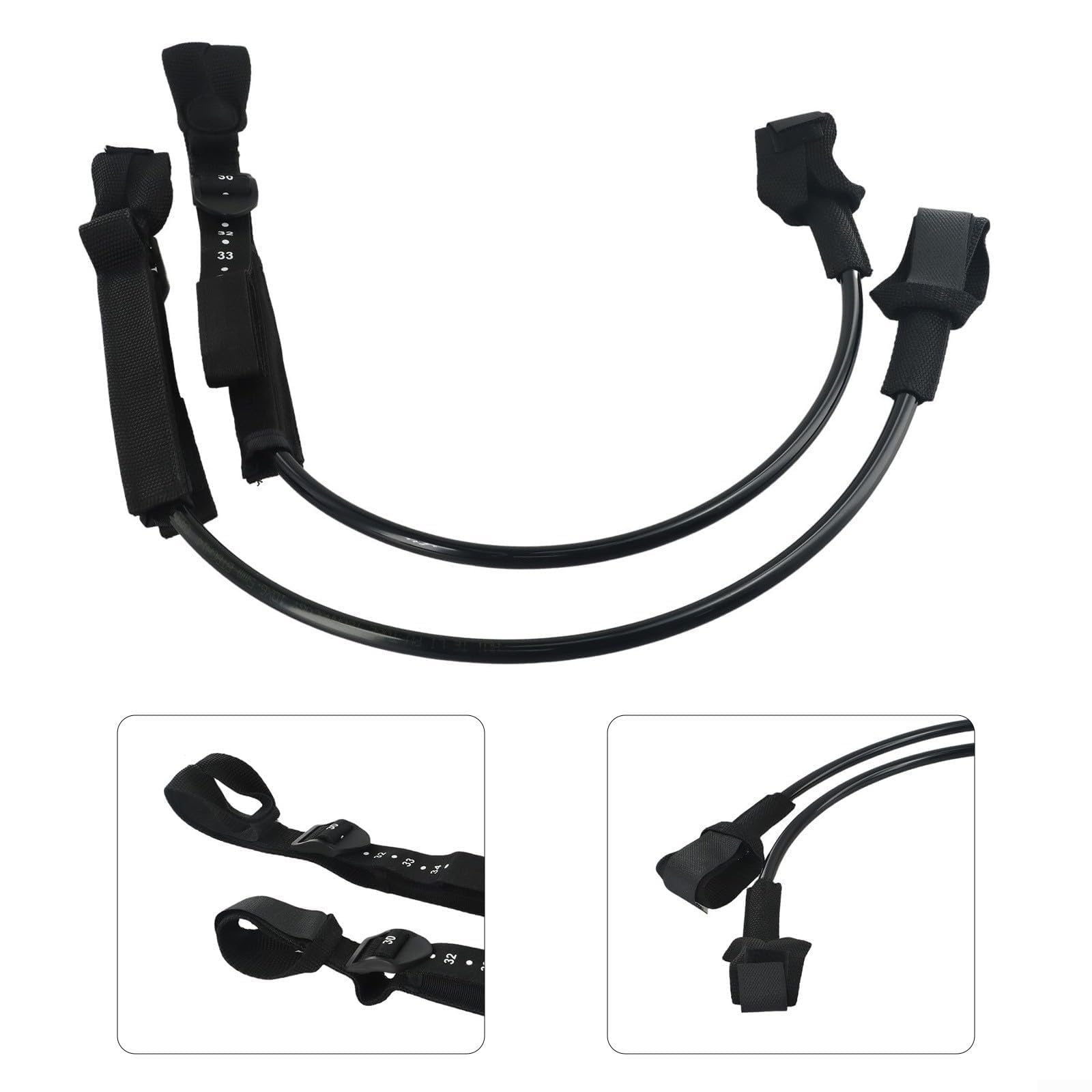 Linea di imbracatura antiscivolo per windsurf, regolabile per 22 71,1 cm, 2 pezzi, adatta per surf (71-86,4 cm)
