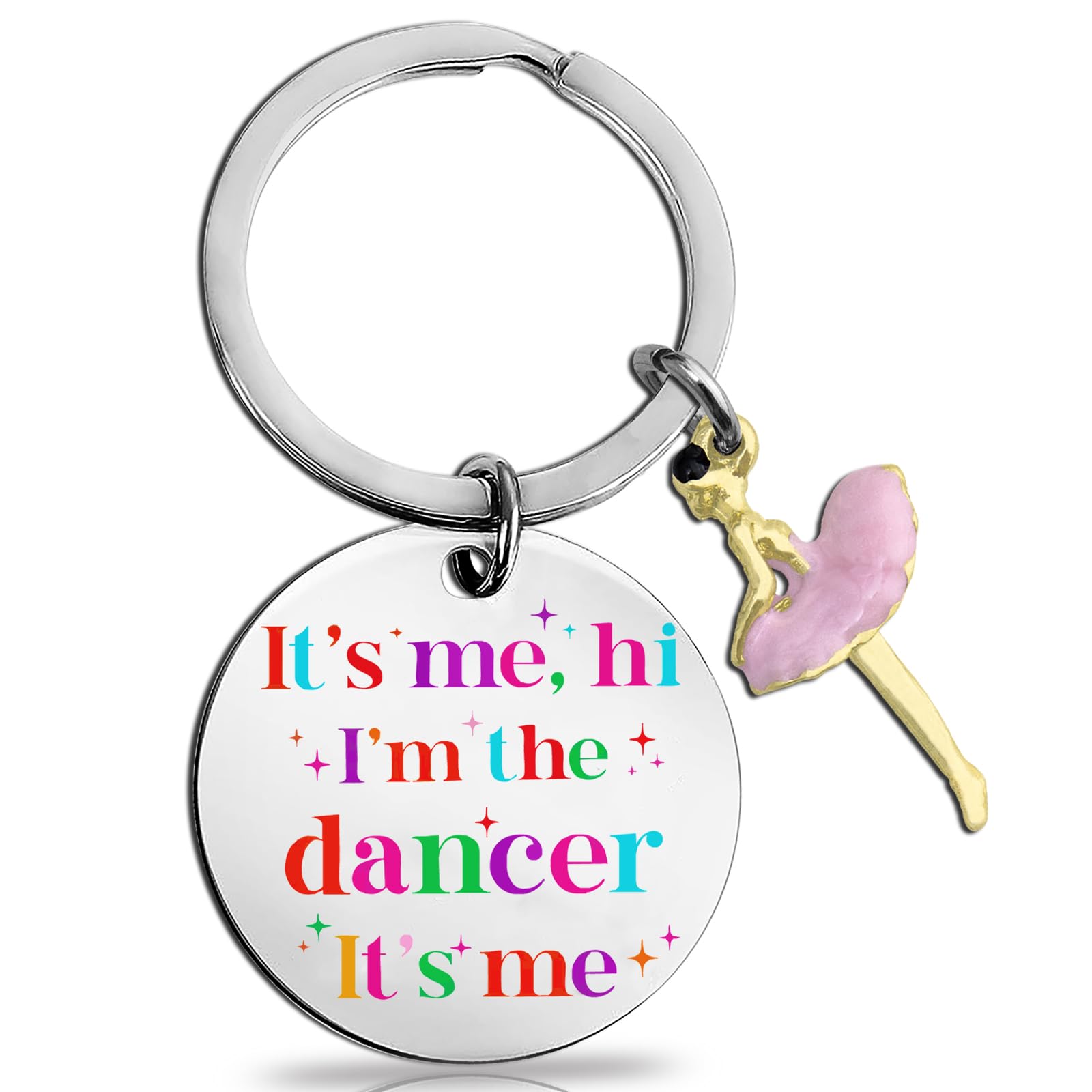 OEHEDOU Dancer Gifts Funny Dance Themed Gifts For Women Girls Teens Sisters Friends Women Dancers Gifts Dance Coach Dance Teacher Gifts Dancer Lovers Gifts It's Me Hi I'm The Dancer Dance Keychain,