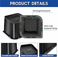 Vista 6 de MixDora Elevadores de cama resistentes de 4 pulgadas, elevadores de muebles en forma de L, elevador de silla elevador para sofás, sofás