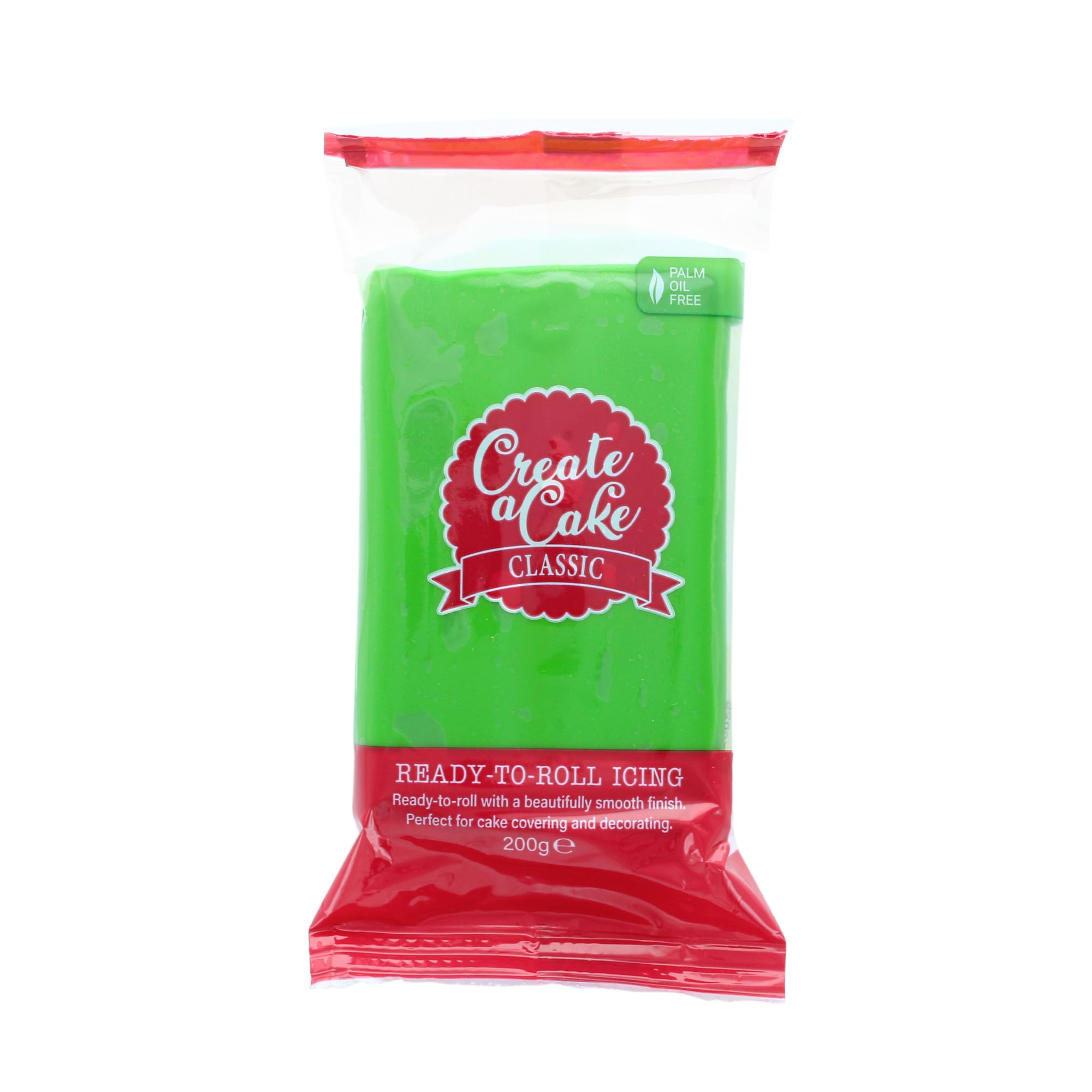 Create A CakeReady To Roll Icing | Green Fondant Icing | Palm Free Sugar Paste For Cake Decorating, Cupcakes, Cookies, Cakes - 200g