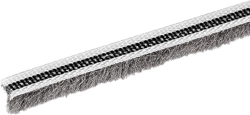 Miniatura 7 de METALLIXITY Burlete de cepillo (14 pulgadas x 516 pulgadas x 19.7 pies), ranura para tarjetas, tira de cepillo para puerta, ventana, armario