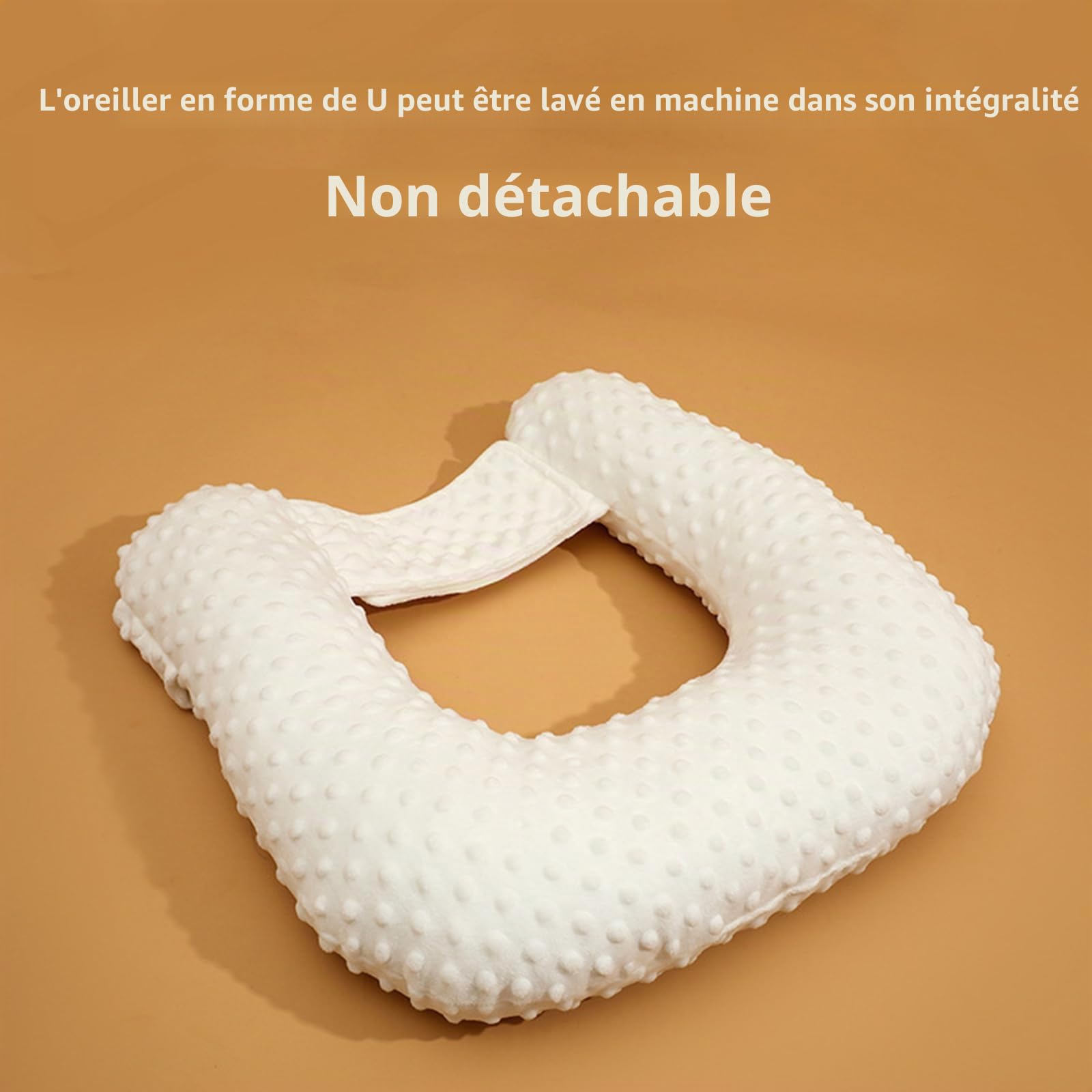 Coussin d'allaitement doux et respirant pour nouveau-né avec coussins compensés pour réduire les crachats (blanc perle, taille unique)