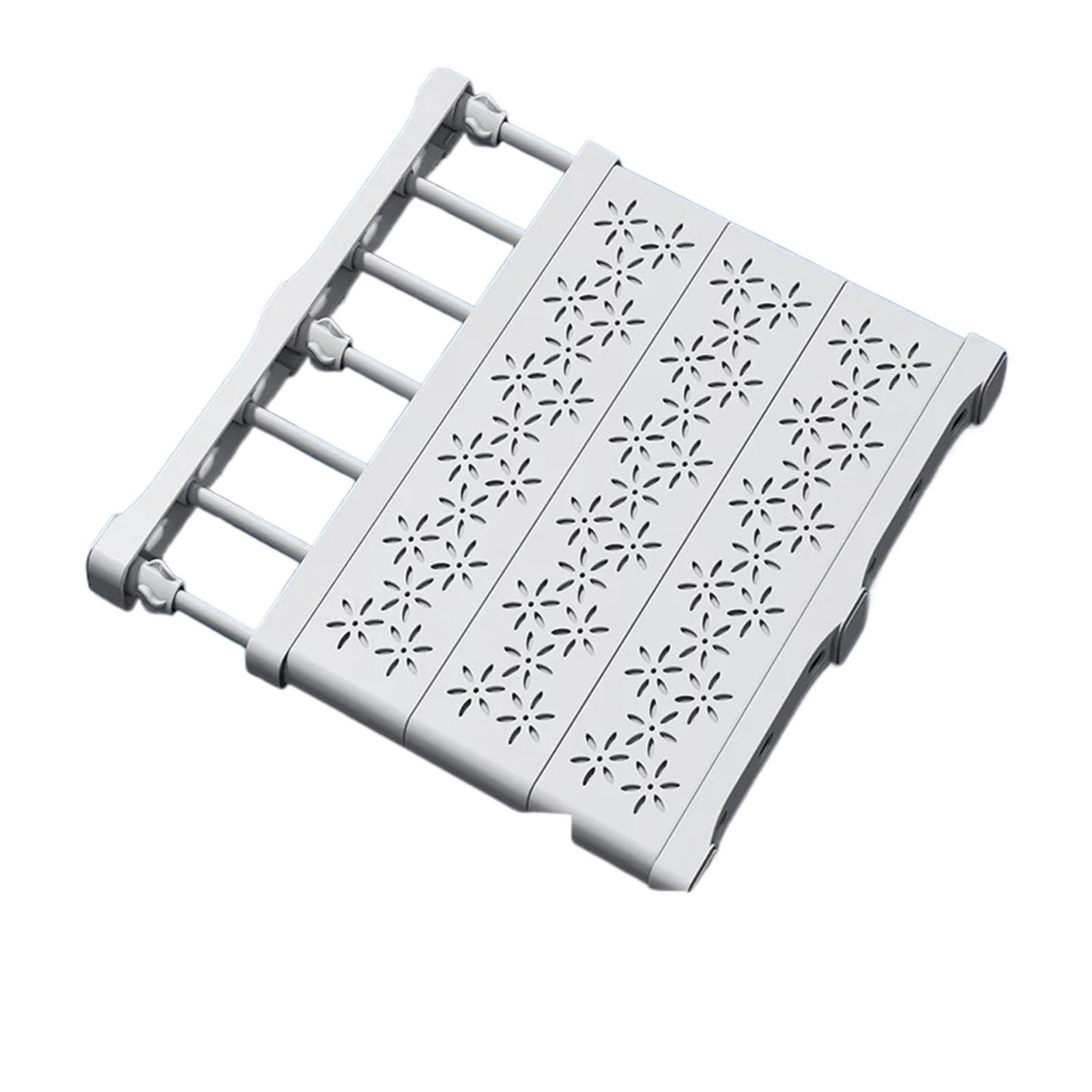Étagère de Rangement Extensible Multicouche for Garde-Robe, Gain Place, séparateurs en Plastique for vêtements, Chaussures et accès pour Armoire, Armoire, Cuisine, Salle de Bain(White2 S)