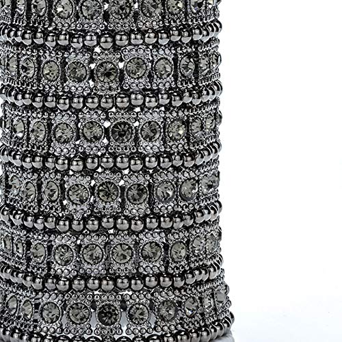 Yacq Stretch Bracelets For Women Fit Wrist Circumference 7 To 7.8 Inch, Multilayer Wide Thick Rhinestone Cuff Bracelets Hypoallergenic Jewelry #TOP1