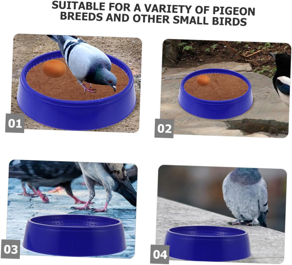 8pcs Pigeon Nest Bowls for Bird Breeding Plastic Bird Cage Nest Tray Holders for Pigeons and Doves