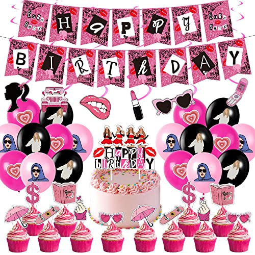Ventasol 46Pcs Girl Princess Makeup Birthday Party Decorations Kit,Spa Party Supplies Including Banner Flag,Red Lips Cards,Spiral Suit,Latex Balloon And Cake Toppers #TOP2
