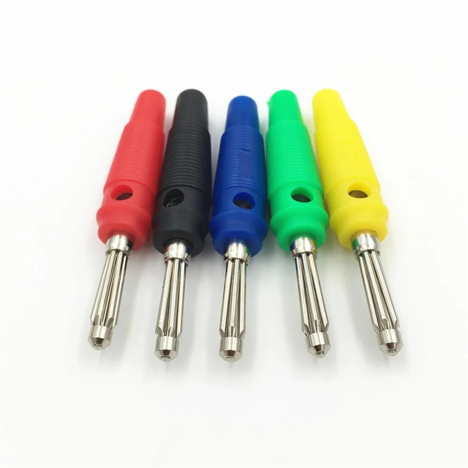 Lot de 20 fiches Bananes empilables sans Soudure de 4 mm, 32 A, Grand Courant, Haute Tension, tête de connecteur Banane à 7 Broches(10Red 10Black)