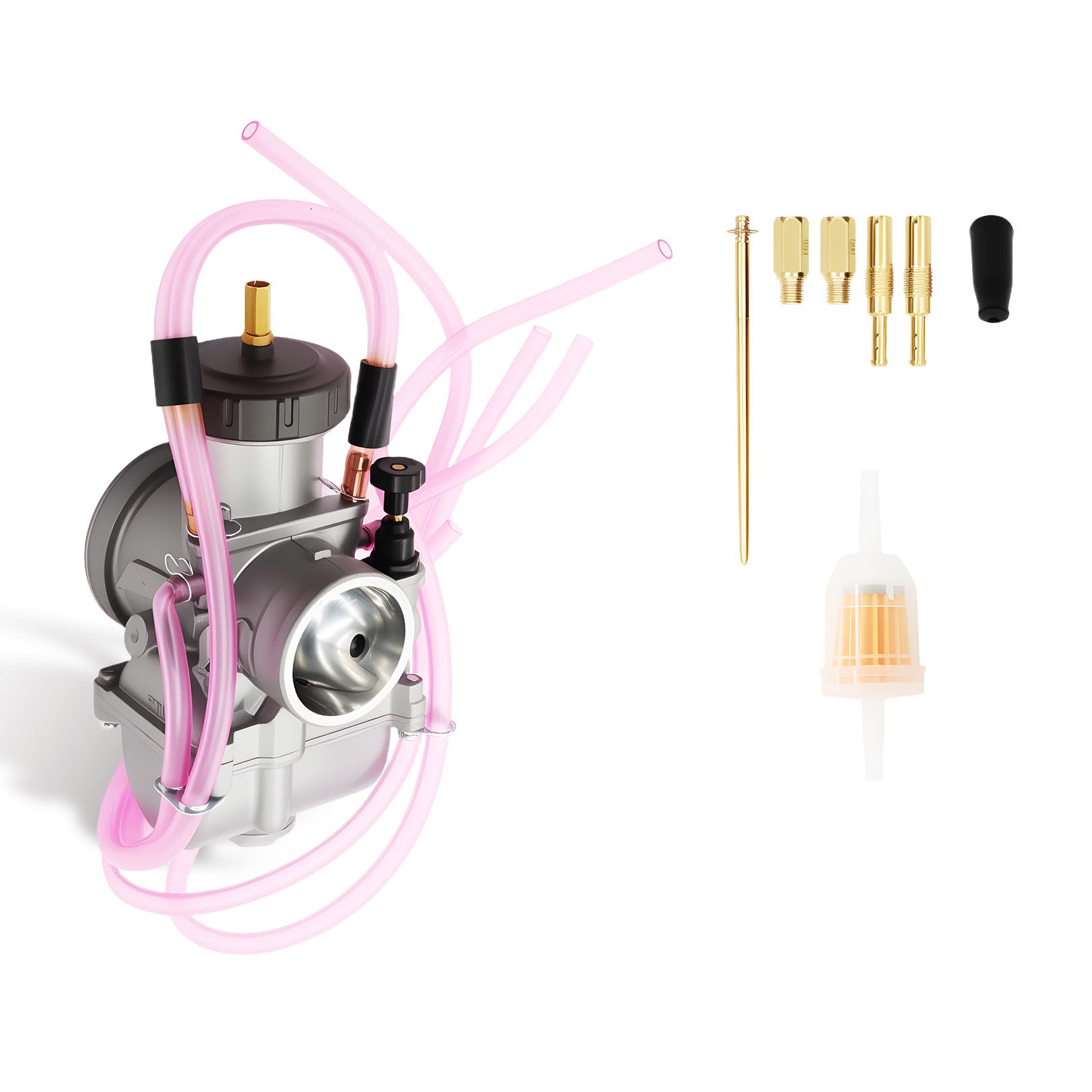 Nakkaa Carburetor Carb Kit Replacement for RM125 RM250 CR250 CR250R CR500R KX125 KX250 YZ250 ATV Engines Carburetor PWK38 38MM 1978-2002