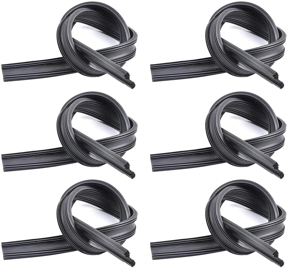 6Pcs Car Windshield Wiper Rubber Strip 32"/80cm Windshield Wiper Rubbers Strip