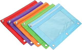 LALAFINA 5 Peças Pastas Sacos De Lápis Bolsa De Lápis Cegante Contas Malotes Bolsos Fichário Saco De Armazenamento De Arquivo Saco De Documentos Cego Fichário Saco De Caneta Fichário Saco